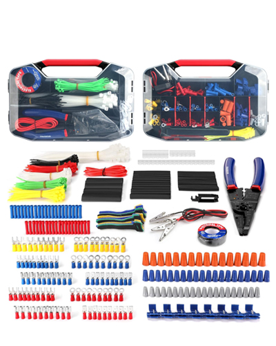 WORKPRO 582-Piece Heat Shrink Wire Connectors Kit, Electrical Wire Terminals, Electrical Repair Kit with Wire Cutter Stripper Crimping Tool